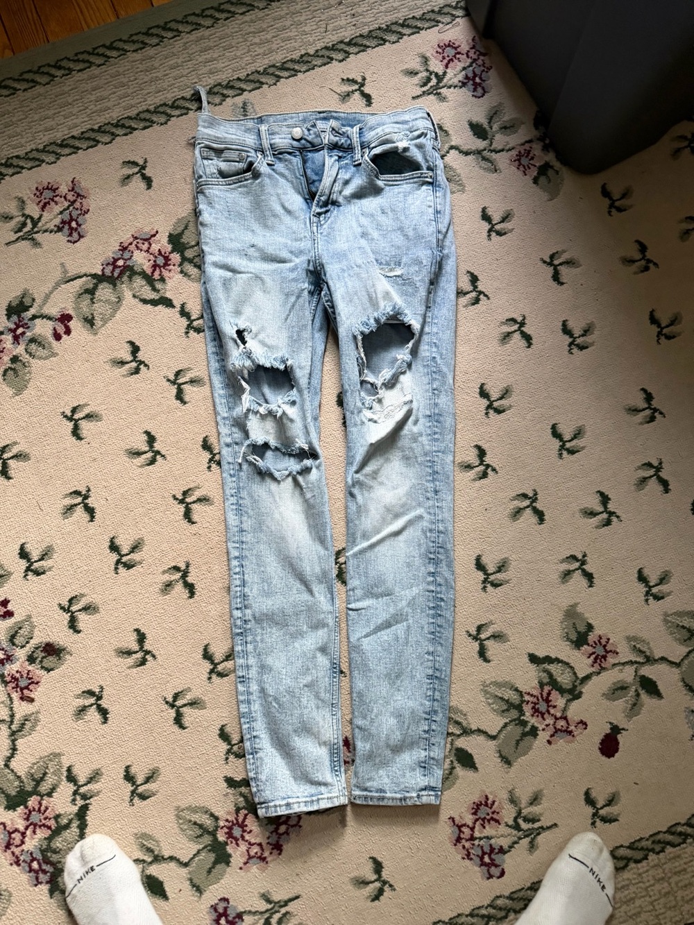 Men’s Distressed H&M Blue Skinny Jeans